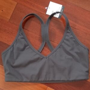 NWT Senita Athletics Charcoal Sports Bra